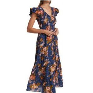 SEA Ines Floral Fit & Flare Dress